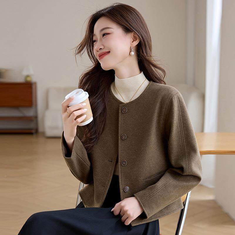 小香风毛外套呢女新款JX8282春秋小个子女士时短尚款冬毛呢上衣,淘宝优惠券,粉丝福利购,淘宝优惠卷