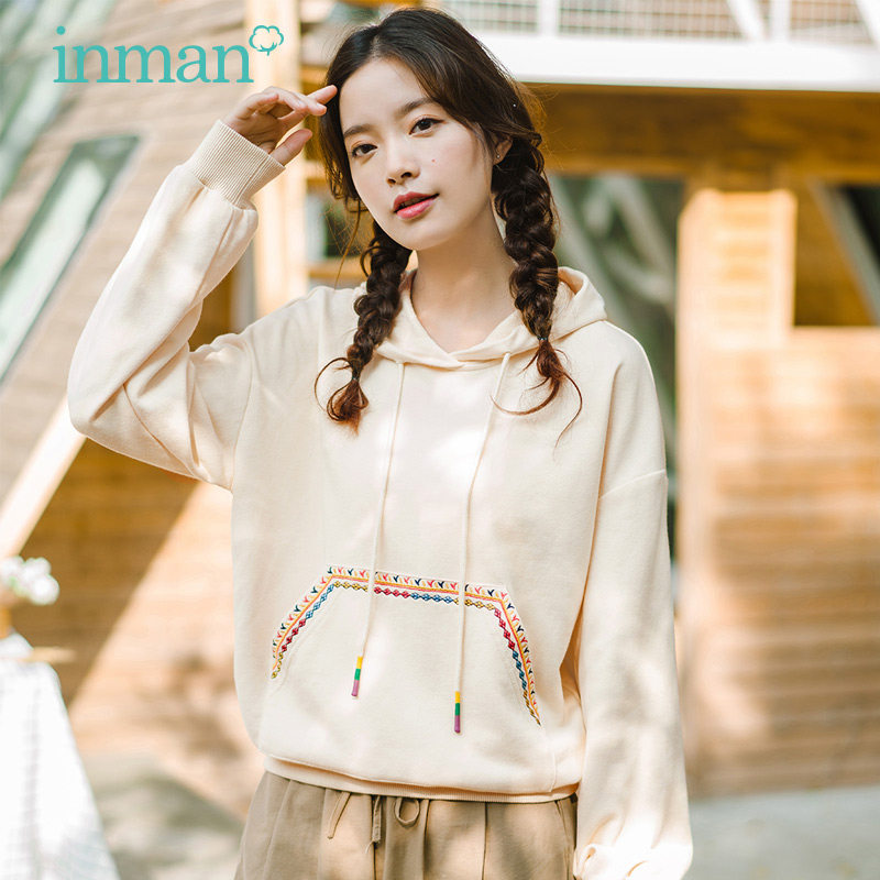 茵曼旗舰店连帽2020新款秋季卫衣 茵曼筱茵卫衣/绒衫