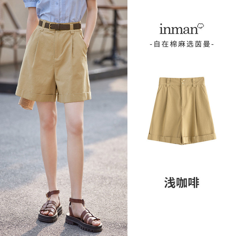 茵曼全棉百慕大2023夏季新款休闲裤 茵曼筱茵休闲裤