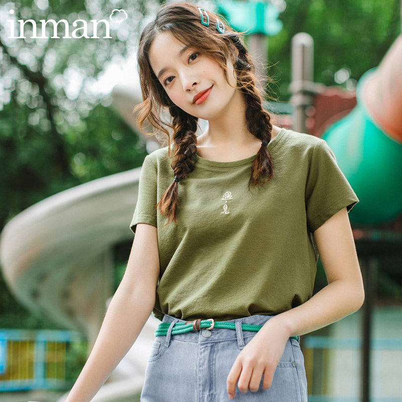 茵曼旗舰店短袖2020夏季新款潮t恤 茵曼筱茵T恤