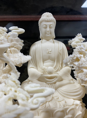 佛光普照摆件文化艺术佛光普照骨雕摆件大型摆件工艺品摆件品