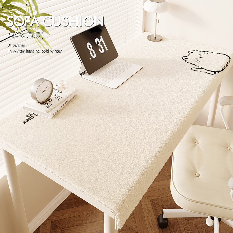 冬季加厚卡通办公室桌垫仿羊绒超大鼠标垫毛绒暖手书桌不冻手桌布,淘宝优惠券,粉丝福利购,淘宝优惠卷