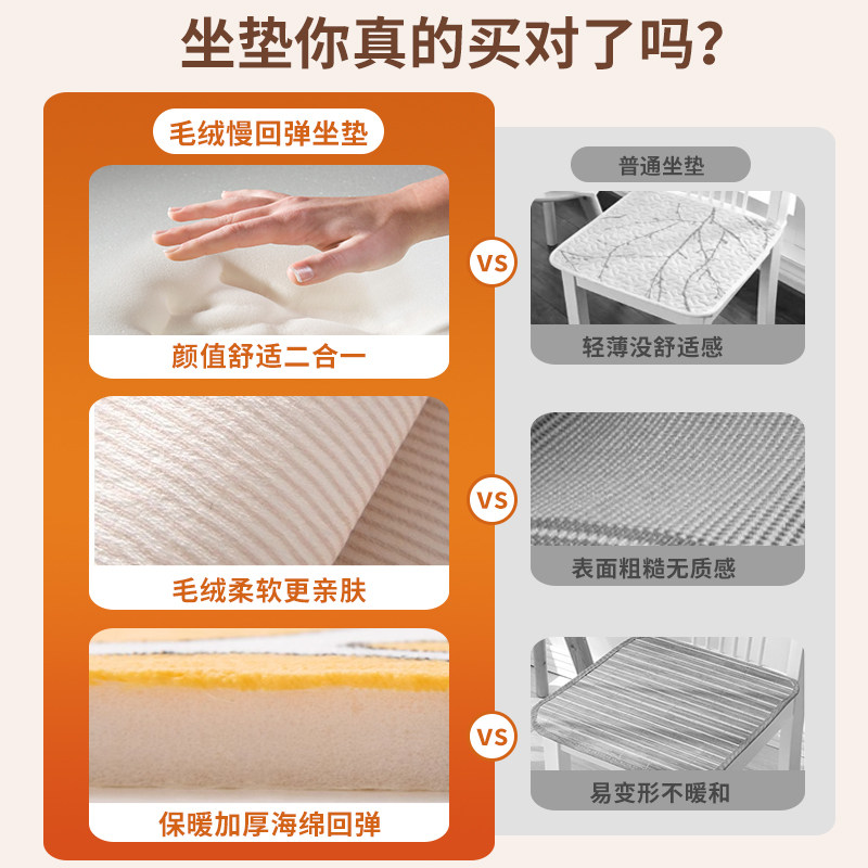 卡通毛绒小猫防滑坐垫家用办公室椅垫复古加厚沙发垫冬季隔凉保暖,淘宝优惠券,粉丝福利购,淘宝优惠卷