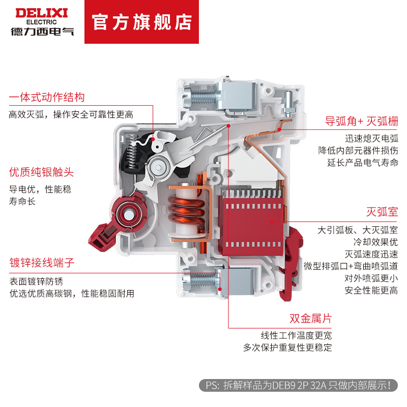 德力西电气漏电保护器 30mA漏保家用220V断路器DEB9PLE空气开关-图1
