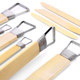 Toothed bamboo silt repair knife sculpture tool
