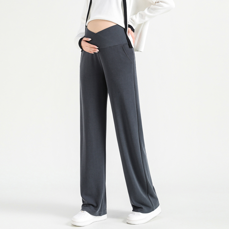 孕妇外穿春季垂感拖地2023阔腿裤 妈妈秀孕妇阔腿裤
