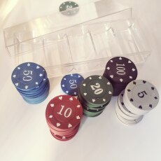 Фишки 筹码卡片棋牌室专用麻将机塑料币学习奖励游戏积分德州100码套装 When the song