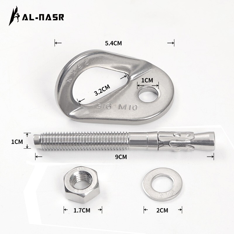 阿尔纳斯不锈钢316岩钉挂片膨胀钉螺丝栓探洞攀岩钉岩石固定锚点-图0