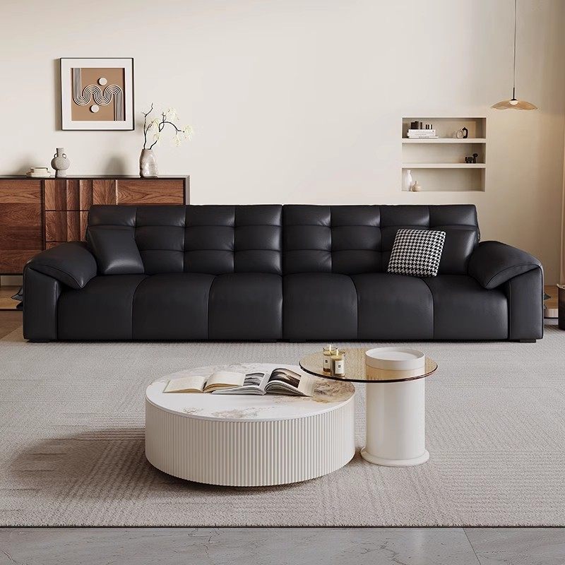 馨佰利真皮沙发2026年新款家居极简家用客厅大象耳朵直排皮艺沙发,淘宝优惠券,粉丝福利购,淘宝优惠卷