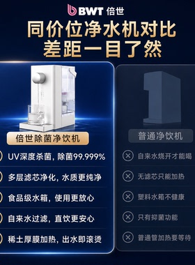 德国BWT即热饮水机小型家用0阻垢剂台式一体净饮机A2