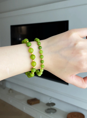 橄榄石小金珠手串森系