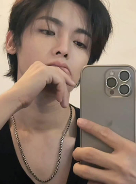 侯明昊同款龙骨项链潮男