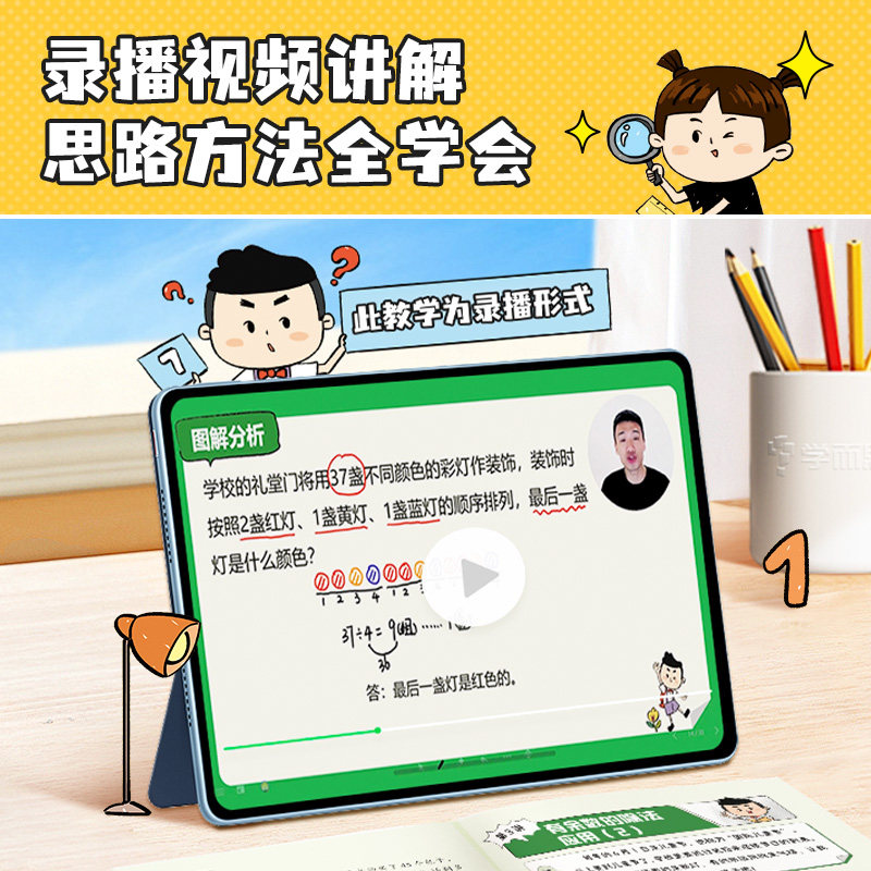 学而思零基础应用题一本通会看会读会应用基本功入门5-8岁小学数学一二三年级看图学解题技巧配真人视频讲解同步专项训练习题册
