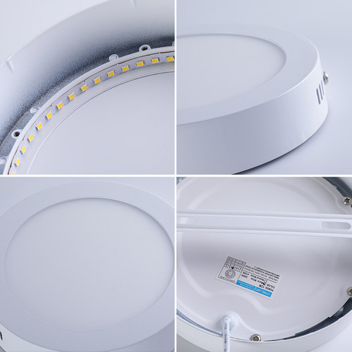 led超薄筒灯圆形方形吊顶吸顶式6W12W18W24W射灯天花灯明装免开孔 - 图2