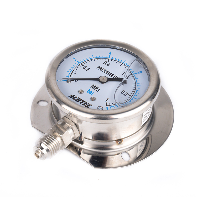 ACUTEK 径向带边船用不锈钢耐震压力表 YN60BF-T 1.6MPA  M14*1.5 - 图2