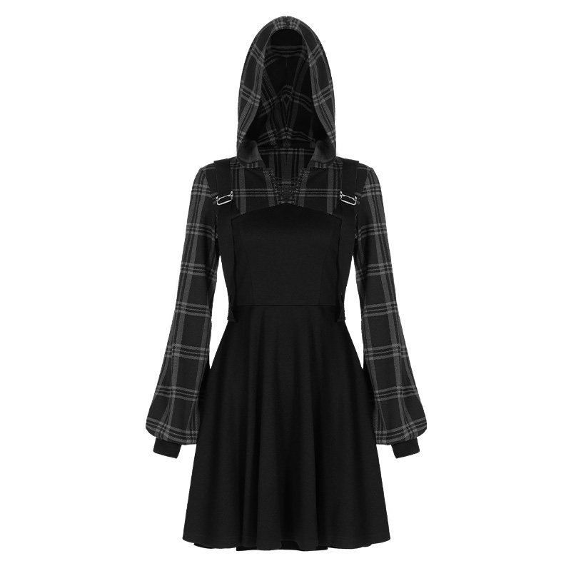 假两件拼接炸街ins可盐可甜连衣裙 punkrave连衣裙