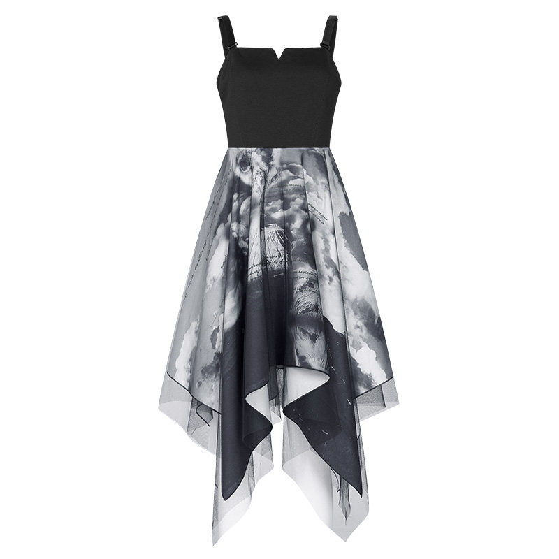 暗黑气质吊带可甜可盐女神范连衣裙 punkrave连衣裙