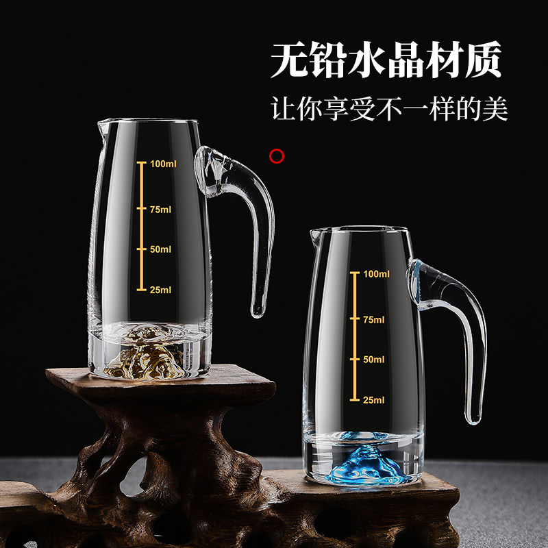 新款白酒分酒器醒酒器小酒壶子弹杯金山杯玻璃红酒醒酒器饭店用,淘宝优惠券,粉丝福利购,淘宝优惠卷