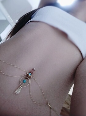 欧美不锈钢钛钢脐环腰链肚脐脐钉