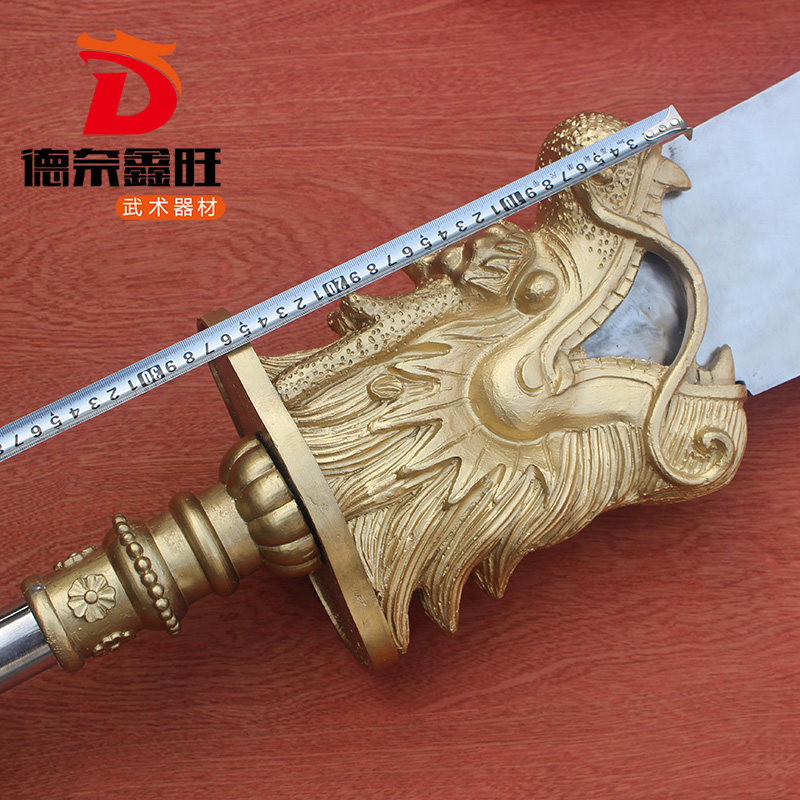 春秋刀不锈钢青龙偃月刀武术表演关刀关公大刀长兵器可拆卸未开刃_虎窝淘