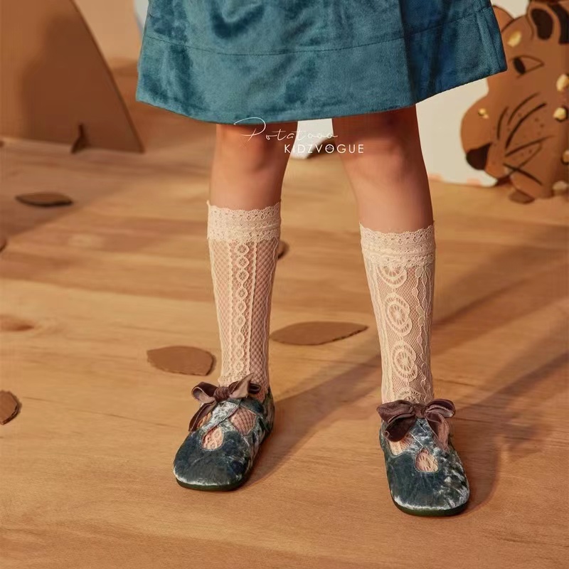 新款 西班牙 Little Winkaa 儿童公主LW 舞蹈鞋丝绒百搭奶奶鞋 女 - 图0