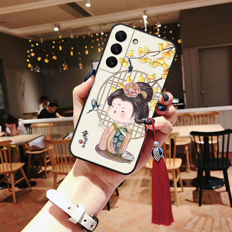 适用三星s25立体浮雕s24手机壳s23国风ultra贵妃a56可爱荔枝note20硅胶s22妈妈note10+防摔s21fe好寓意a16+软 - 图1