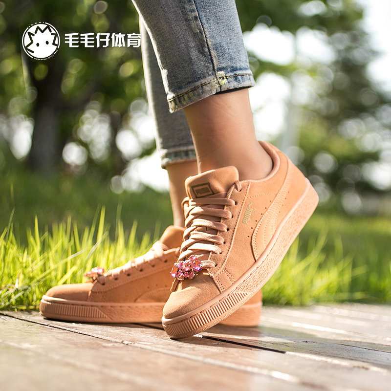 PUMA/彪马 suede jewel女子水晶紫钻复古休闲低帮板鞋367618-02 - 图1