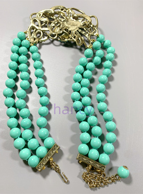 HEIDIDAUS满钻大螃蟹琉璃珠项链