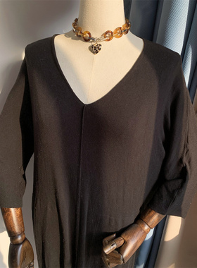 Vintage美国GUESS打标质感豹纹爱心值坠玳瑁色环扣项链耳环套装