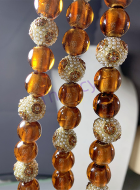 MONET焦糖琉璃项链耳环手链