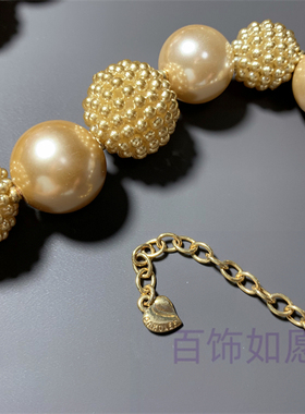 CAROLEE打标金色人造珍珠项链