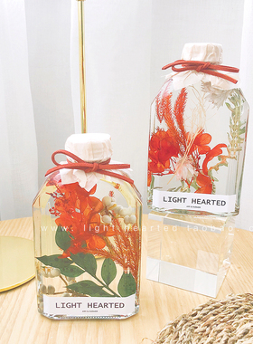 浮游花瓶植物标本室内装饰永生花干花礼盒摆件女友生日教师节礼物