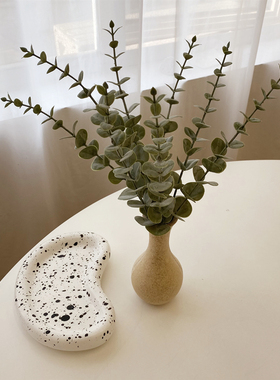 ins风特价尤加利叶花瓶套装 复古金钱叶枝插花假花小清新装饰摆件