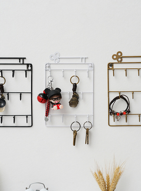 玄关门口鞋柜免打孔创意挂钥匙挂钩创意挂墙壁挂装饰扣收纳整理