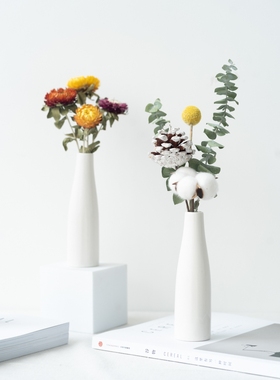 尤加利玫瑰干花花束ins家居装饰摆件天然真花花束洋桔梗摄影道具