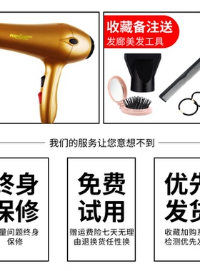 大功率护发2000W土豪金电吹风机