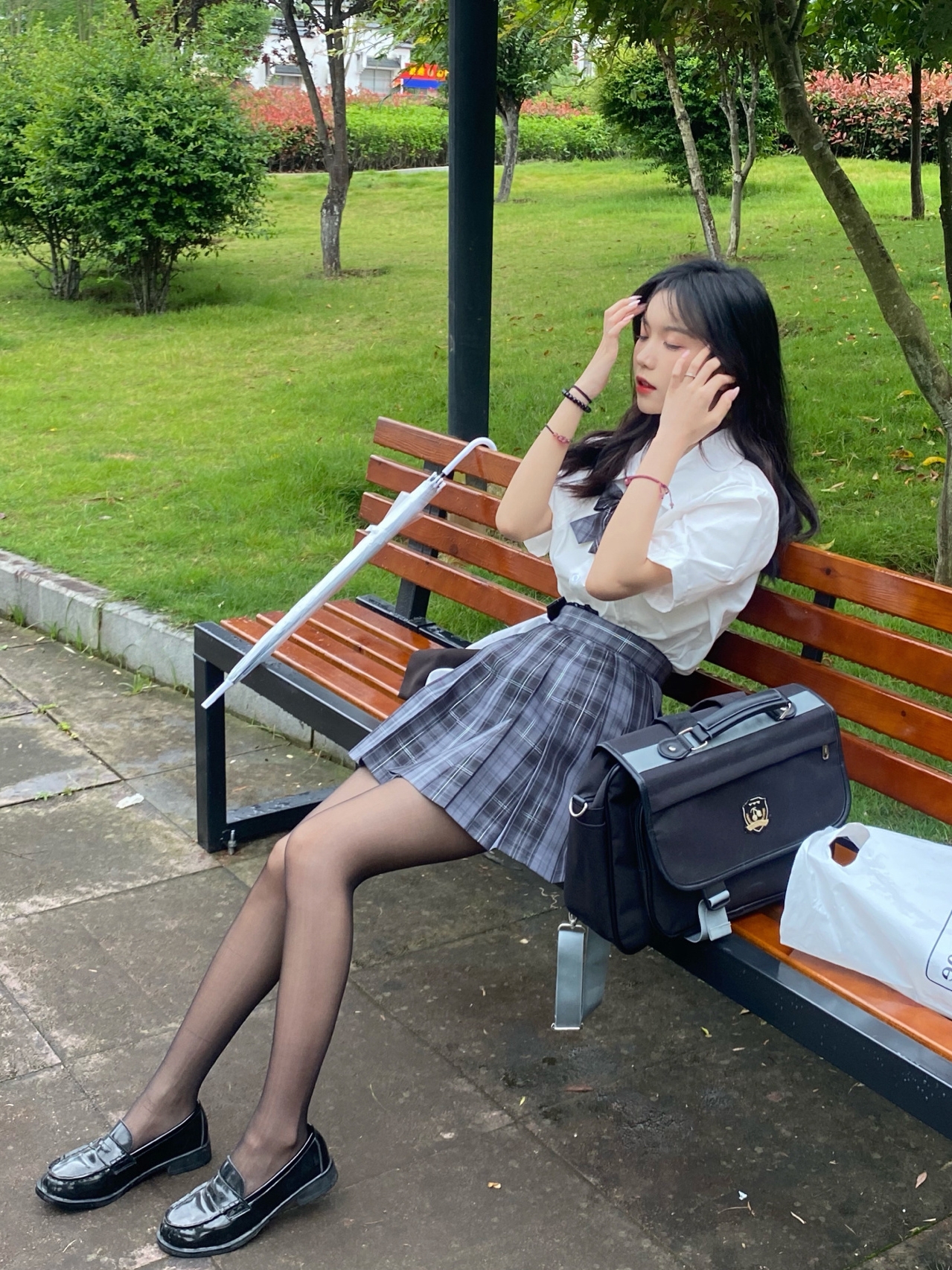 夏款日系校服学院风jk制服裙子短袖套装水手服女学生装奶乖两件套 - 图0