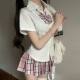 Jk uniform pure lust style waist slimming shirt ແຂນສັ້ນ
