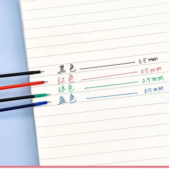 三合一笔芯多色笔芯ST笔尖笔芯中性笔芯水性笔芯0.5按动笔芯红蓝 - 图2