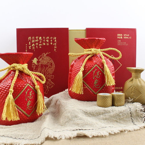 酒鬼红坛礼盒52度500mL*2瓶馥郁香纯粮白酒酒鬼正品 - 图3