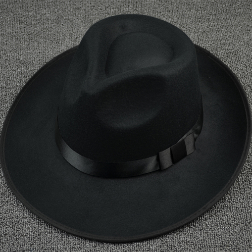 上海滩许文强复古黑色大檐英伦爵士帽礼帽男女士舞台儿童表演帽子,淘宝优惠券,粉丝福利购,淘宝优惠卷