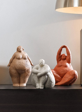 抽象胖女人物艺术树脂雕塑摆件