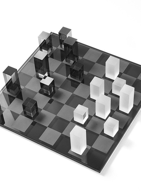 一款意式轻奢水晶棋盘软装饰品