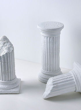 欧式复古陶瓷罗马柱装饰品摆件