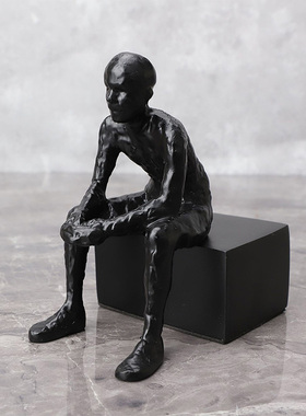 艺术金属树脂铸铁黑色人物人像
