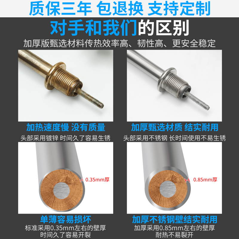 蒸箱蒸饭车加热管蒸饭柜电热管蒸饭机发热管220V/380V 2/3/4/6KW-图0