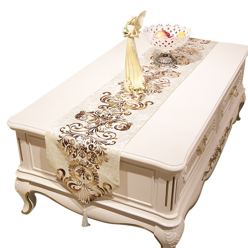现代简约轻奢桌旗欧式中美式北欧餐桌布长条高档茶几旗床尾巾床旗,淘宝优惠券,粉丝福利购,淘宝优惠卷