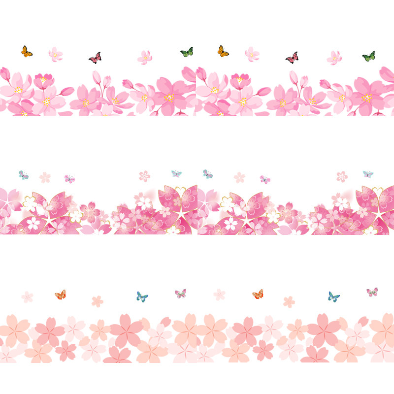 春天樱花透明静电踢脚线贴装饰玻璃贴画商场店铺物业宾馆自粘贴纸,淘宝优惠券,粉丝福利购,淘宝优惠卷