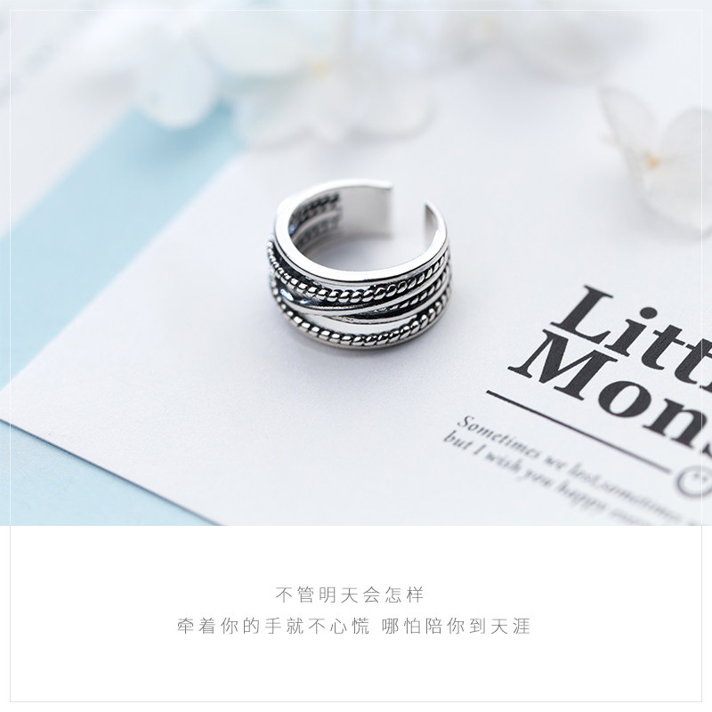 爱洛奇s925银男女士复古情侣戒指 爱洛奇饰品戒指/指环