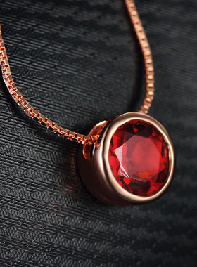 小肥珠宝天然石榴石红色简约风